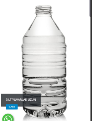 3000 cc Yuvarlak Uzun Pet Şişe